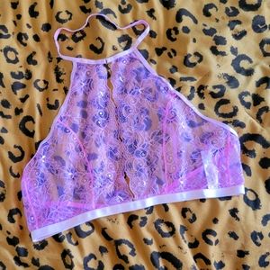 ASOS Curve Lace Halter Bralet sz US 14/UK 18